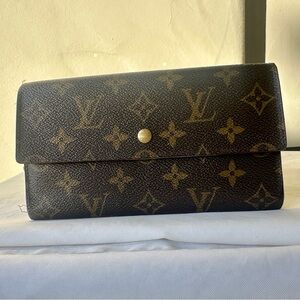 LOUIS VUITTON Monogram Sarah Long Wallet Vintage